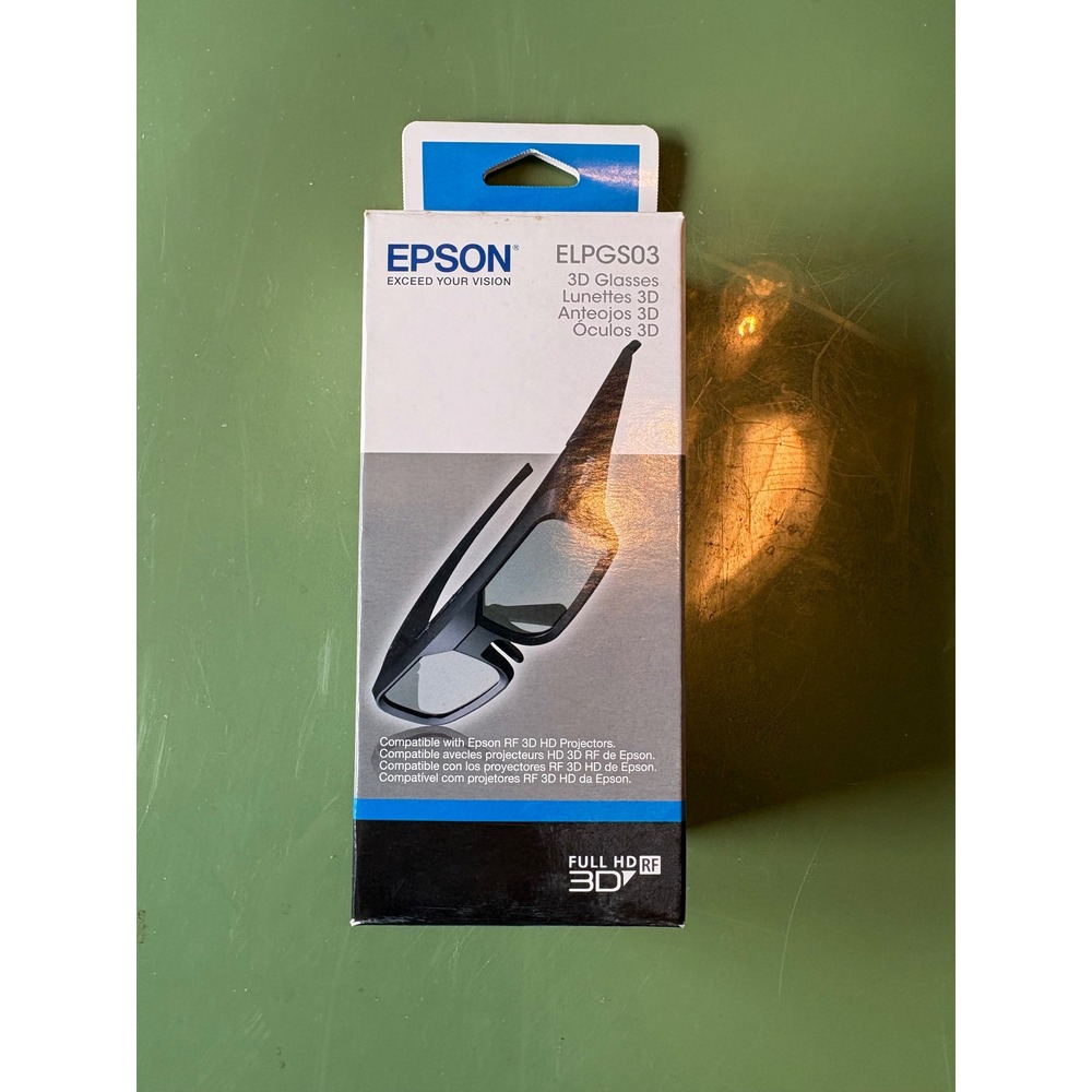 NEW Epson Active 3D Glasses ELPGS03 for Epson RF 3D HD Projectors